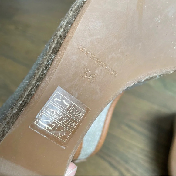 Tory Burch Majorca Peep-Toe Wedge, Royal Tan 36 - Picture 10 of 12